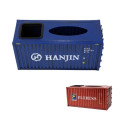 Metal Shipping Container Model Tissue Box with Pen Holder