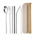 Stainless Steel Utensils with Case Set of 6