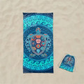 2 in 1 Drawstring Beach Towel Backpack
