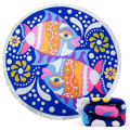 Full Color Imprint Round-Beach Towel with Fringe/Round Beach