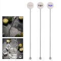 7" Upright Round Metal Drink Stirrer