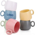 Colored Ceramic 9 Oz Coffee Mugs