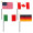 4" x 6" Single Reverse Polyester Stick Flags