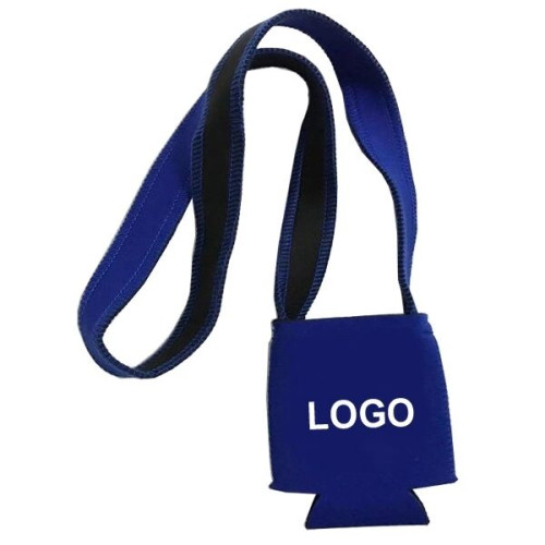 Neoprene Can Holder With Lanyard