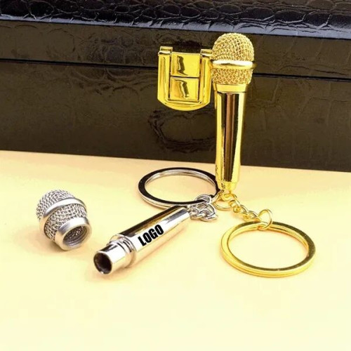 Mini Creative Microphone Pendant Keychain