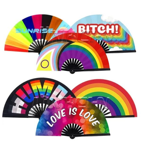 Large Bamboo Frame Party Handheld Folding Fan