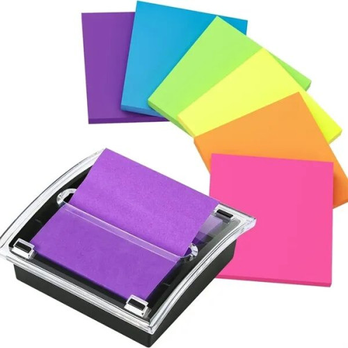 Sticky Note Dispenser With Adhesive