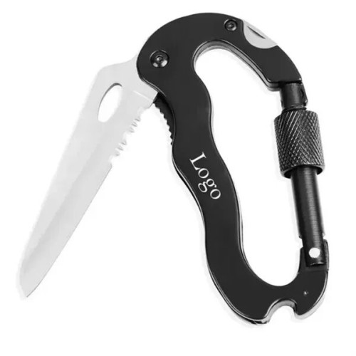 Multitool Carabiner with Folding Knife