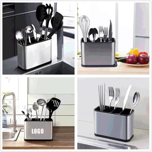 Stainless Steel Cutlery Bucket