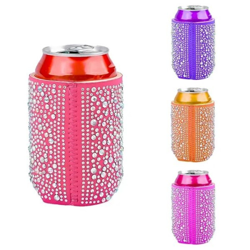 Rhinestone Insulated Can Cooler