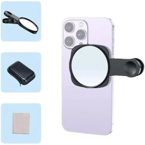 Cell Phone Back Selfie Mirror with Storage Case