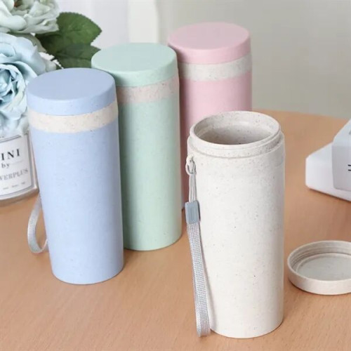 Plant-Based Straw Fiber Water Bottle(300ml)