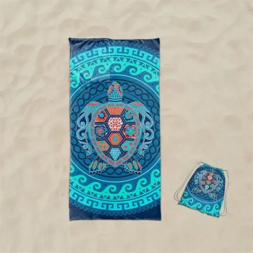 2 in 1 Drawstring Beach Towel Backpack