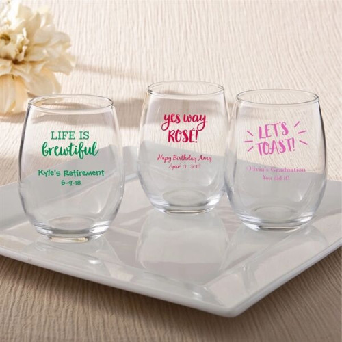 10oz Stemless Tritan Wine Glass