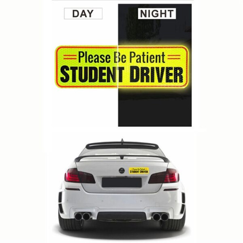 10" x 3" Magnetic Reflective Car Sign