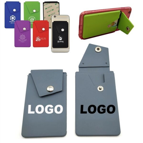 Credit Card Holder For Phone Back With Button