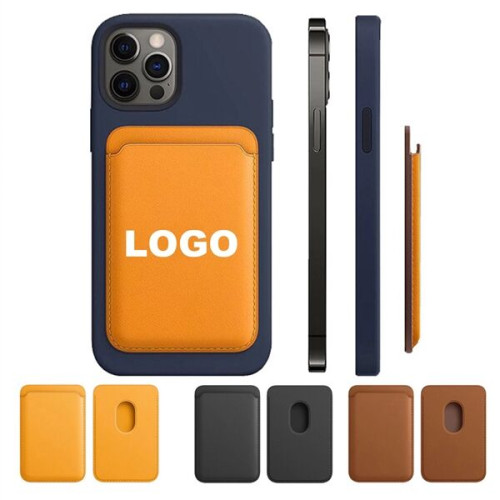 PU Leather Magnetic Wallet Case For Phone Back