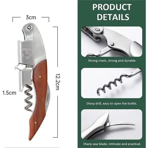 Multi Functional Stainless Steel Wine Corkscrew