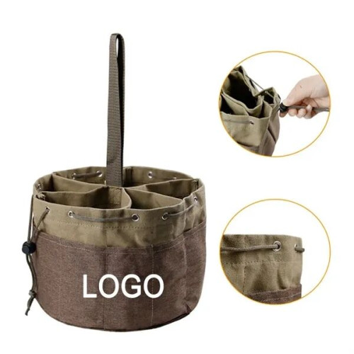 Canvas Garden Tool Bag Cylindrical