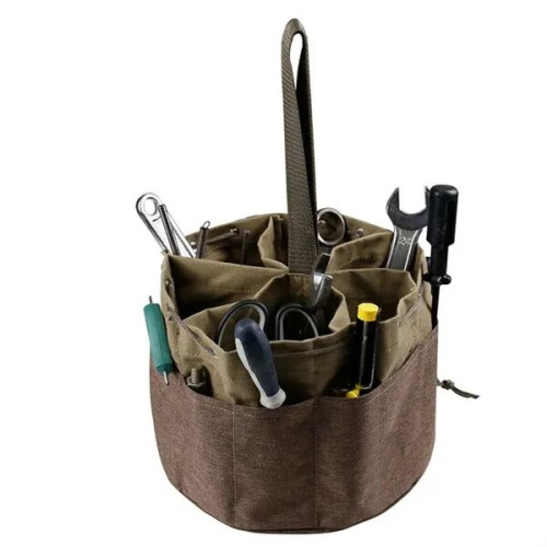 Canvas Garden Tool Bag Cylindrical