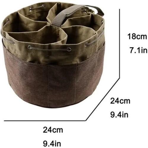 Canvas Garden Tool Bag Cylindrical