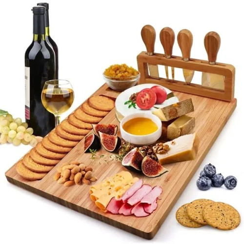 Bamboo Cheese Board Set