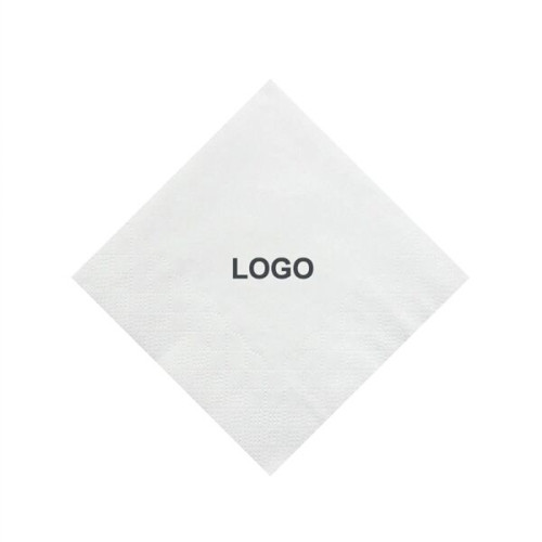 2 layer White Beverage Napkins