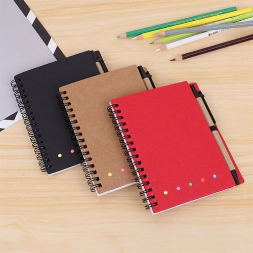 Sticky Business Notebook with Pen In Holder