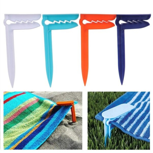4 PCS Plastic Beach Towel Camping and Tent clip