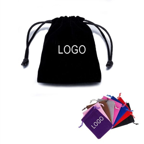 Soft Velvet Pouch with Drawstring