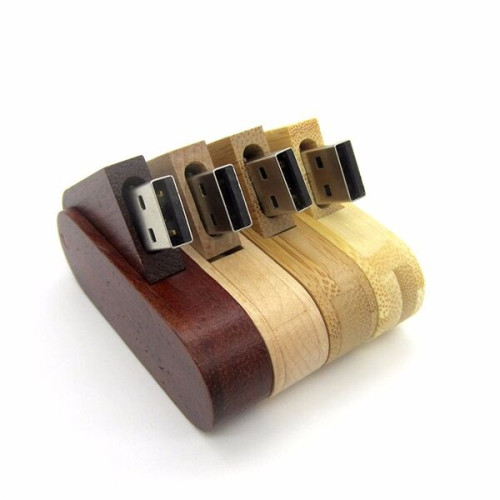 Wooden Swivel Flash Drive - 4GB