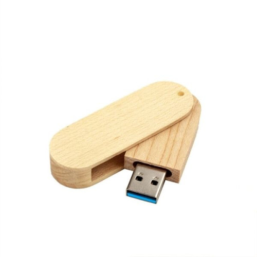Wooden Swivel Flash Drive - 4GB